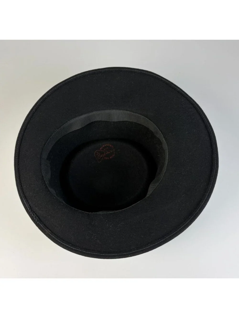 Vintage Berkshires Mohn Brothers Wide Brim Ladies Hat Black Wool Made in USA